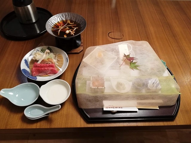 矢田屋松濤園の夕食料理