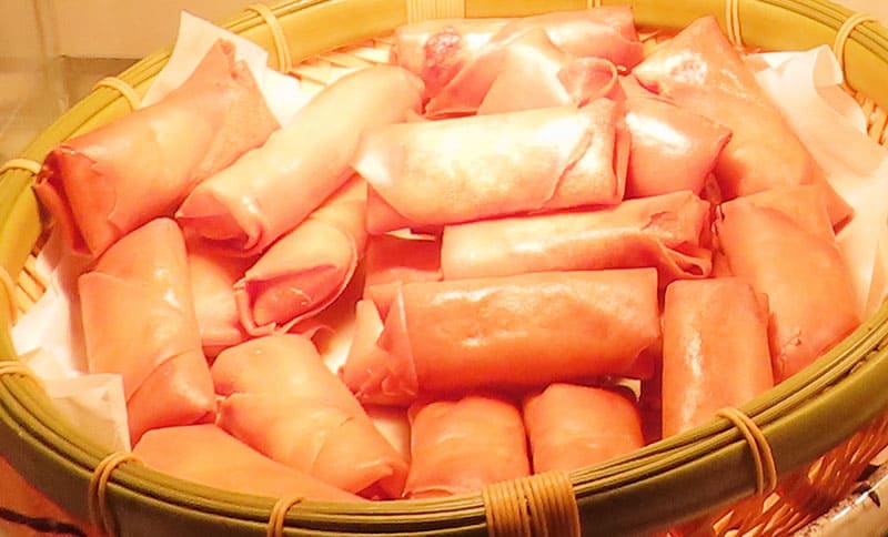 野菜たっぷり春巻き